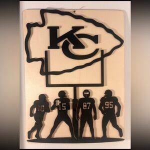 15X12 inch Black and Tan Football Wall Art